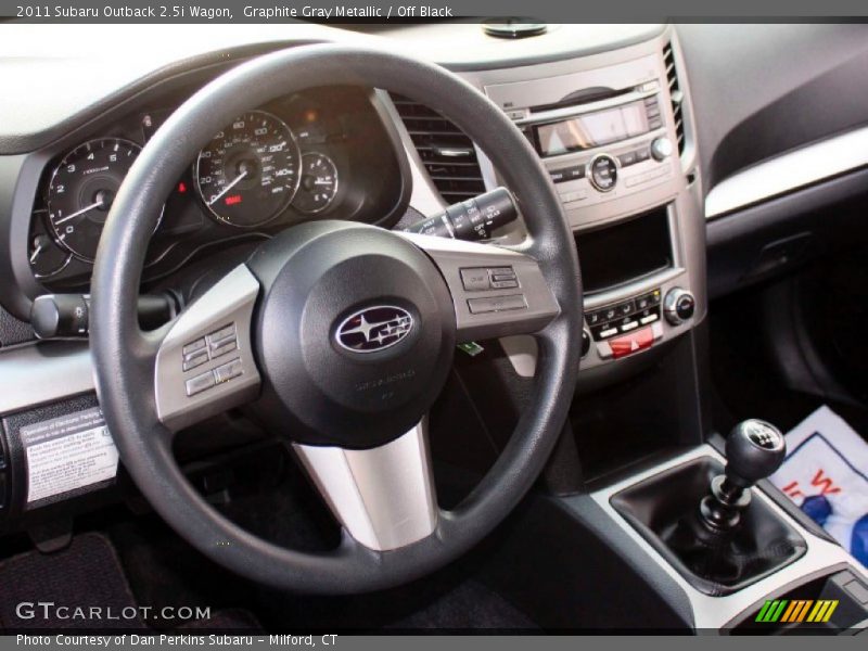Graphite Gray Metallic / Off Black 2011 Subaru Outback 2.5i Wagon