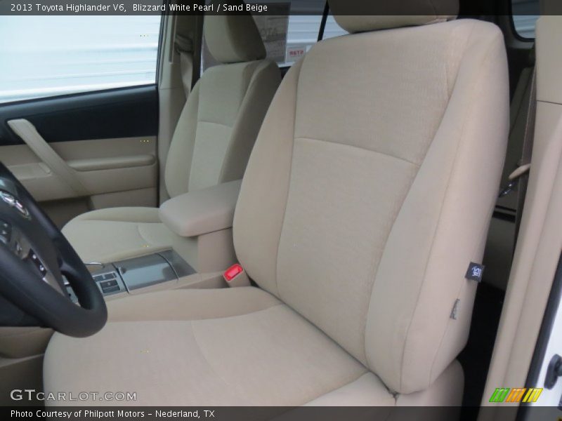 Blizzard White Pearl / Sand Beige 2013 Toyota Highlander V6