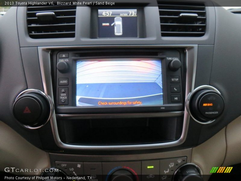 Blizzard White Pearl / Sand Beige 2013 Toyota Highlander V6