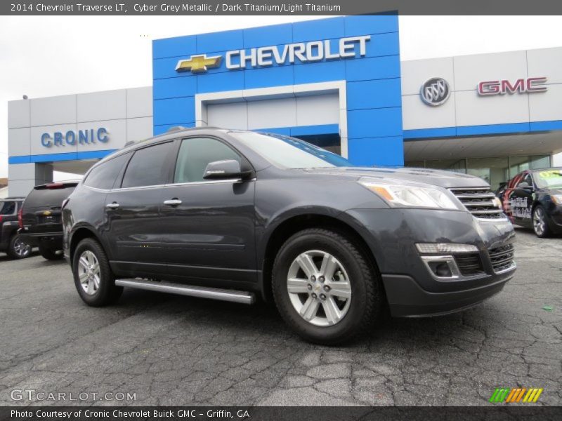 Cyber Grey Metallic / Dark Titanium/Light Titanium 2014 Chevrolet Traverse LT