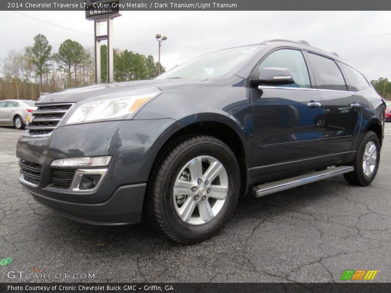 Cyber Grey Metallic / Dark Titanium/Light Titanium 2014 Chevrolet Traverse LT