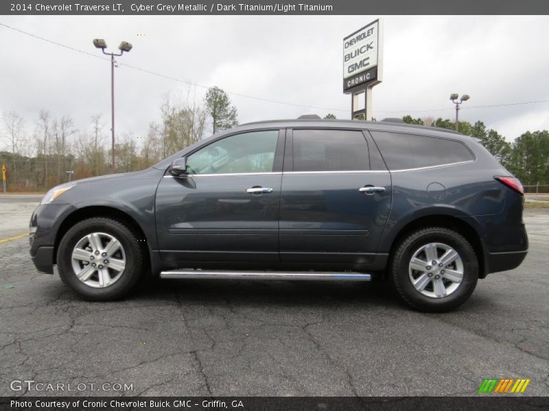 Cyber Grey Metallic / Dark Titanium/Light Titanium 2014 Chevrolet Traverse LT