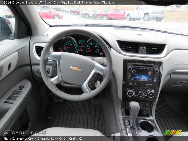 Cyber Grey Metallic / Dark Titanium/Light Titanium 2014 Chevrolet Traverse LT