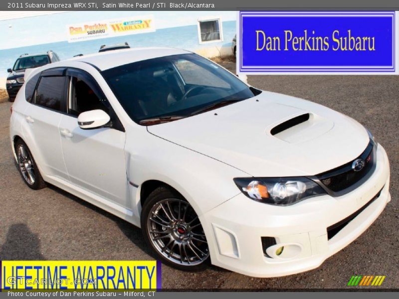 Satin White Pearl / STI  Black/Alcantara 2011 Subaru Impreza WRX STi