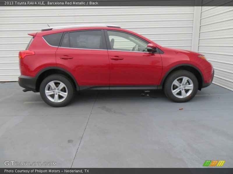 Barcelona Red Metallic / Black 2013 Toyota RAV4 XLE