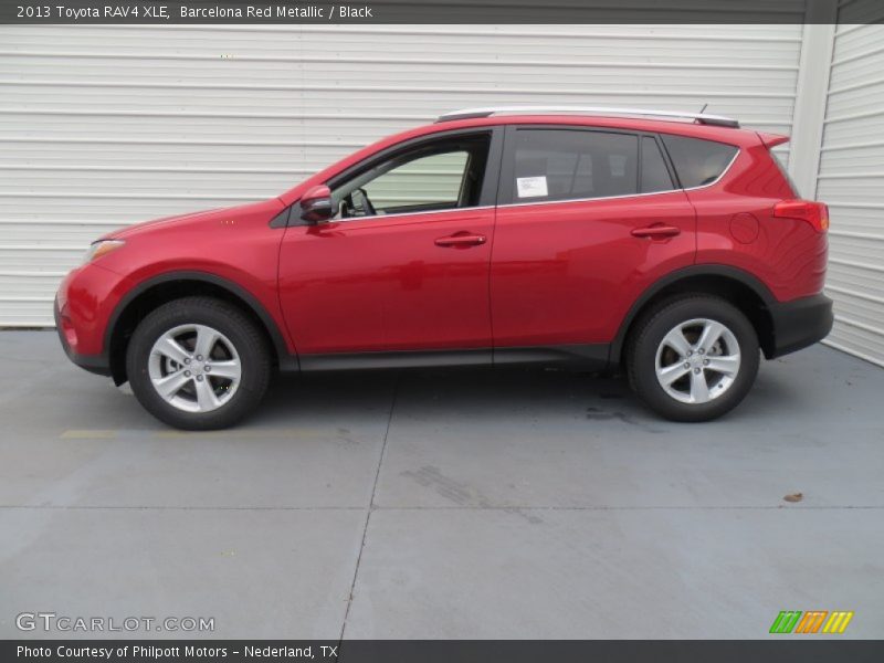Barcelona Red Metallic / Black 2013 Toyota RAV4 XLE