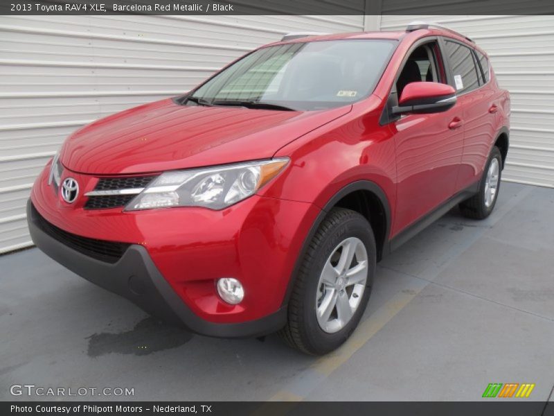 Barcelona Red Metallic / Black 2013 Toyota RAV4 XLE