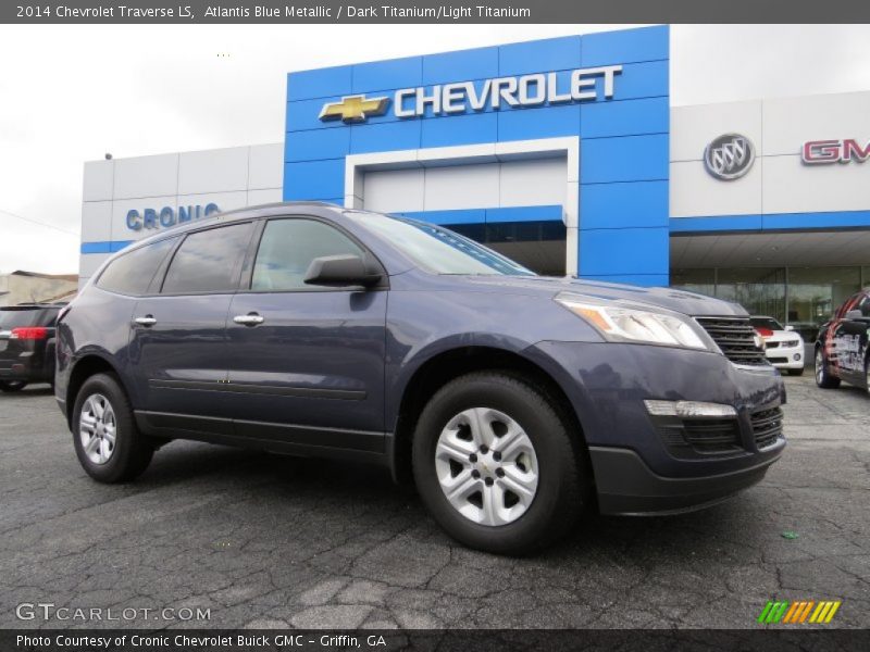 Atlantis Blue Metallic / Dark Titanium/Light Titanium 2014 Chevrolet Traverse LS