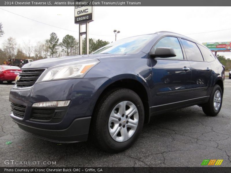 Atlantis Blue Metallic / Dark Titanium/Light Titanium 2014 Chevrolet Traverse LS