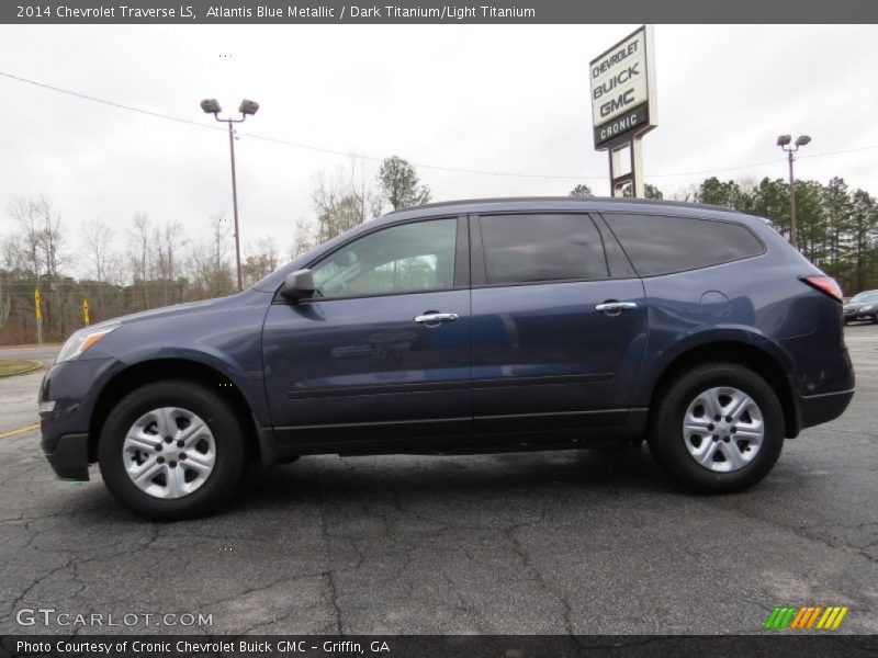 Atlantis Blue Metallic / Dark Titanium/Light Titanium 2014 Chevrolet Traverse LS