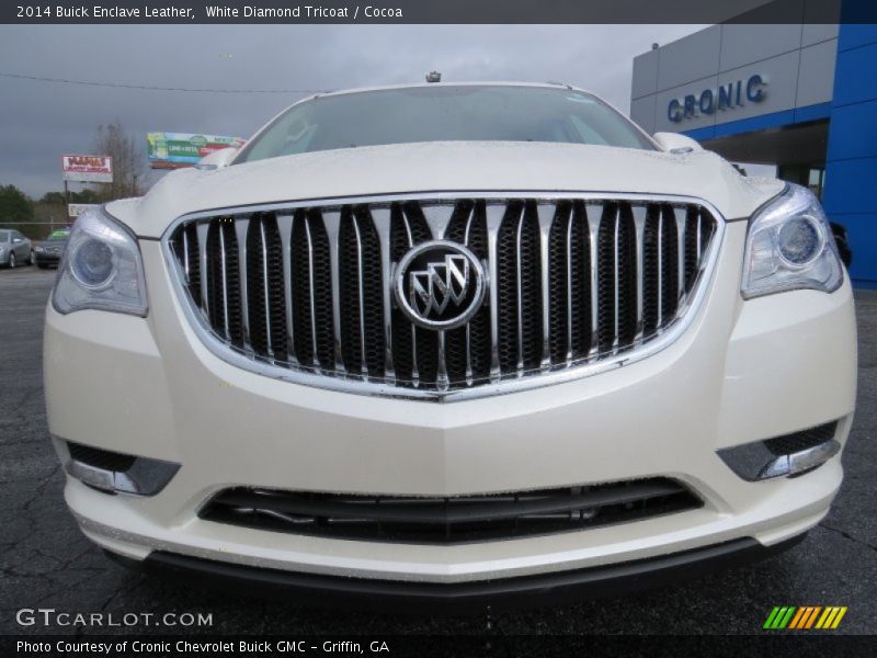 White Diamond Tricoat / Cocoa 2014 Buick Enclave Leather