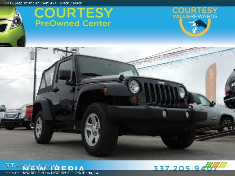 Black / Black 2012 Jeep Wrangler Sport 4x4
