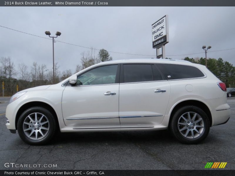 White Diamond Tricoat / Cocoa 2014 Buick Enclave Leather