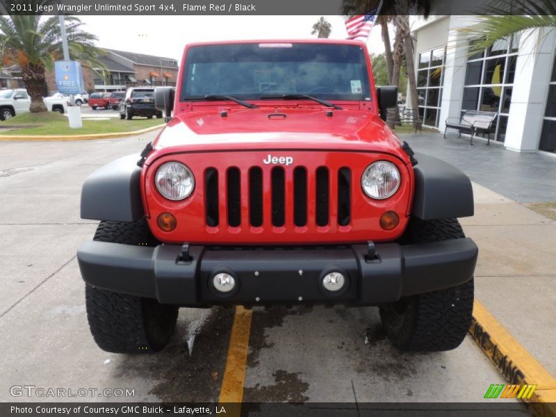 Flame Red / Black 2011 Jeep Wrangler Unlimited Sport 4x4