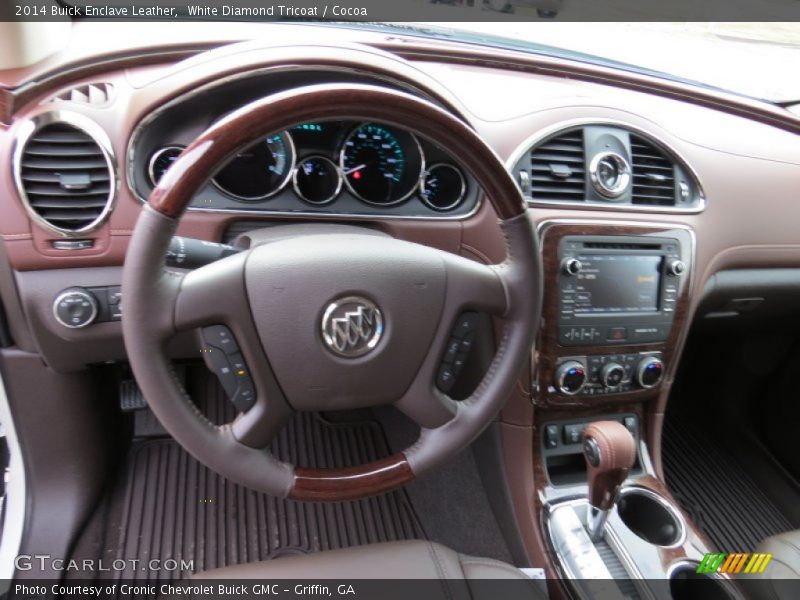 White Diamond Tricoat / Cocoa 2014 Buick Enclave Leather