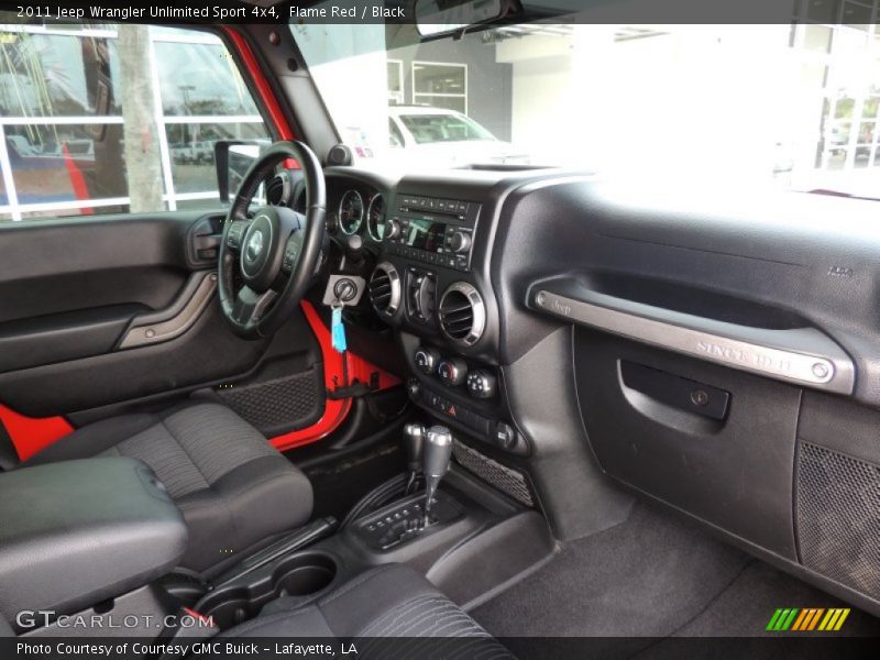 Flame Red / Black 2011 Jeep Wrangler Unlimited Sport 4x4