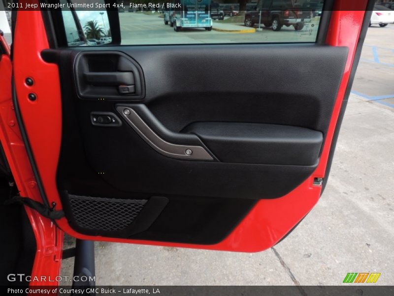 Flame Red / Black 2011 Jeep Wrangler Unlimited Sport 4x4