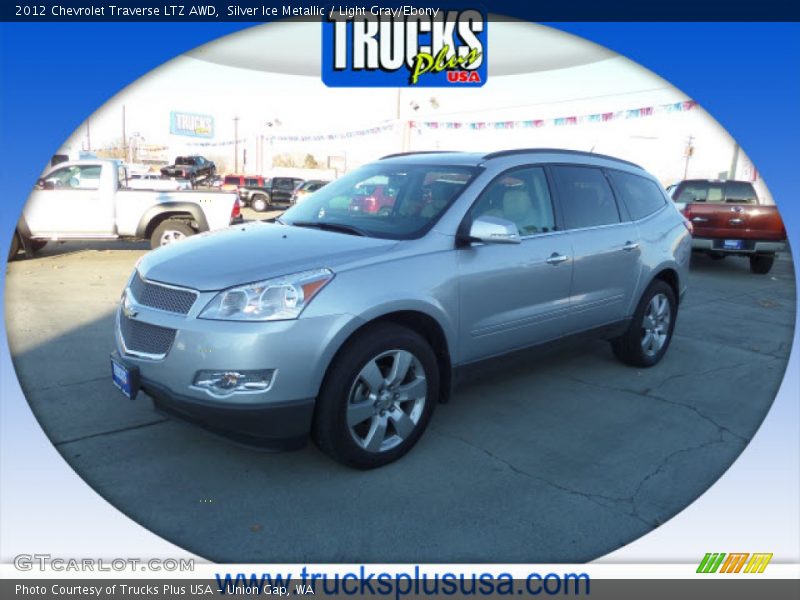 Silver Ice Metallic / Light Gray/Ebony 2012 Chevrolet Traverse LTZ AWD