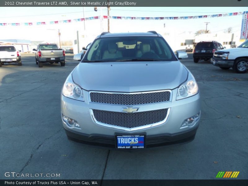 Silver Ice Metallic / Light Gray/Ebony 2012 Chevrolet Traverse LTZ AWD