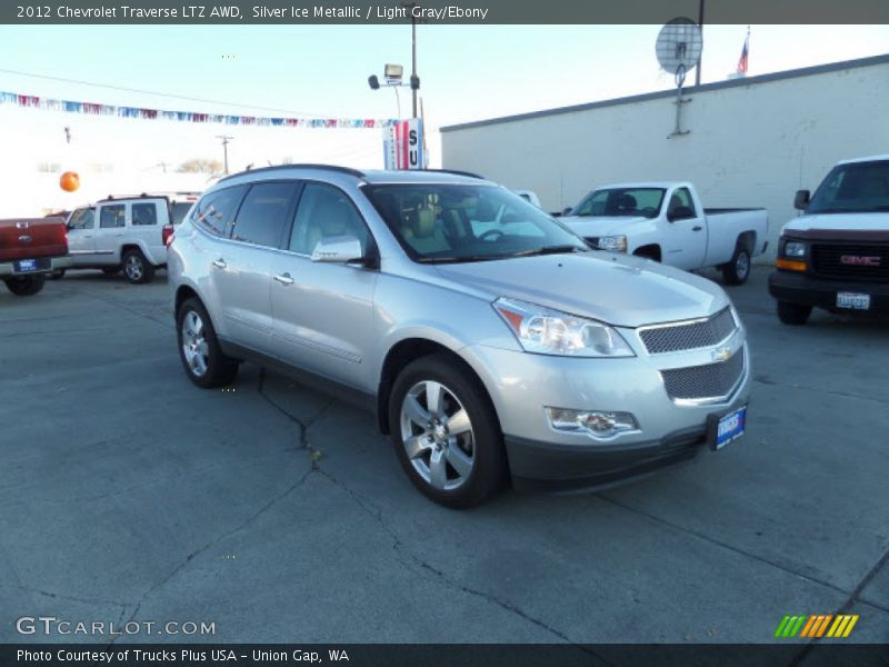Silver Ice Metallic / Light Gray/Ebony 2012 Chevrolet Traverse LTZ AWD
