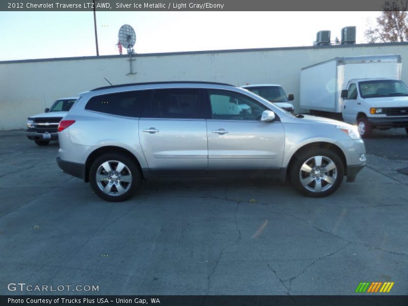 Silver Ice Metallic / Light Gray/Ebony 2012 Chevrolet Traverse LTZ AWD
