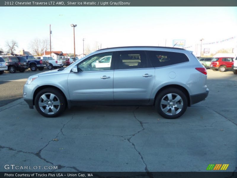 Silver Ice Metallic / Light Gray/Ebony 2012 Chevrolet Traverse LTZ AWD