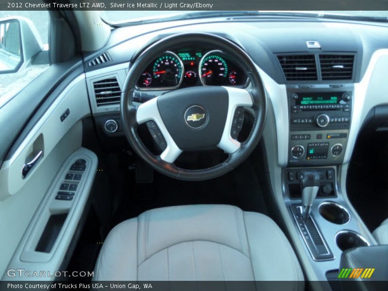 Silver Ice Metallic / Light Gray/Ebony 2012 Chevrolet Traverse LTZ AWD