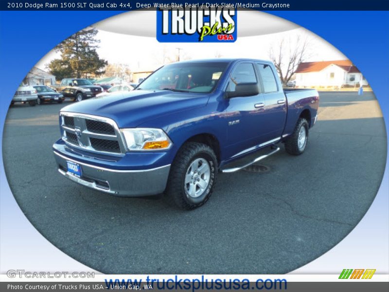 Deep Water Blue Pearl / Dark Slate/Medium Graystone 2010 Dodge Ram 1500 SLT Quad Cab 4x4