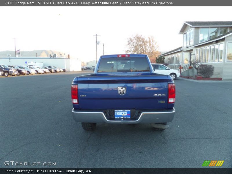 Deep Water Blue Pearl / Dark Slate/Medium Graystone 2010 Dodge Ram 1500 SLT Quad Cab 4x4
