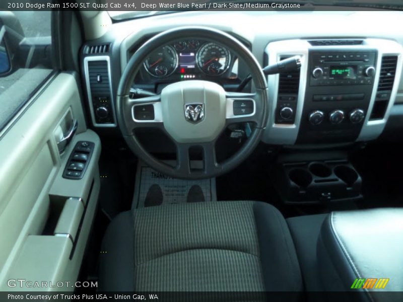Deep Water Blue Pearl / Dark Slate/Medium Graystone 2010 Dodge Ram 1500 SLT Quad Cab 4x4