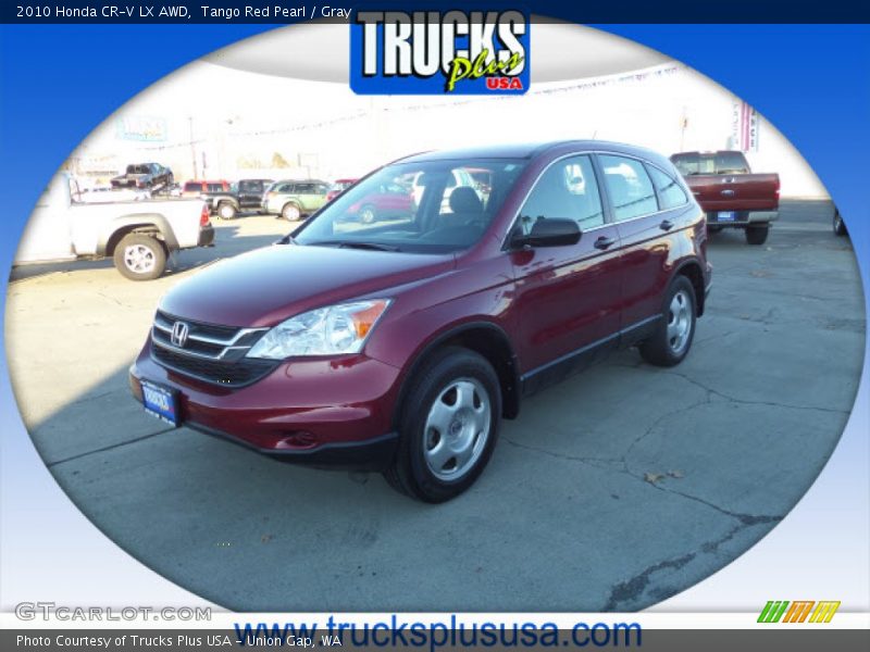 Tango Red Pearl / Gray 2010 Honda CR-V LX AWD