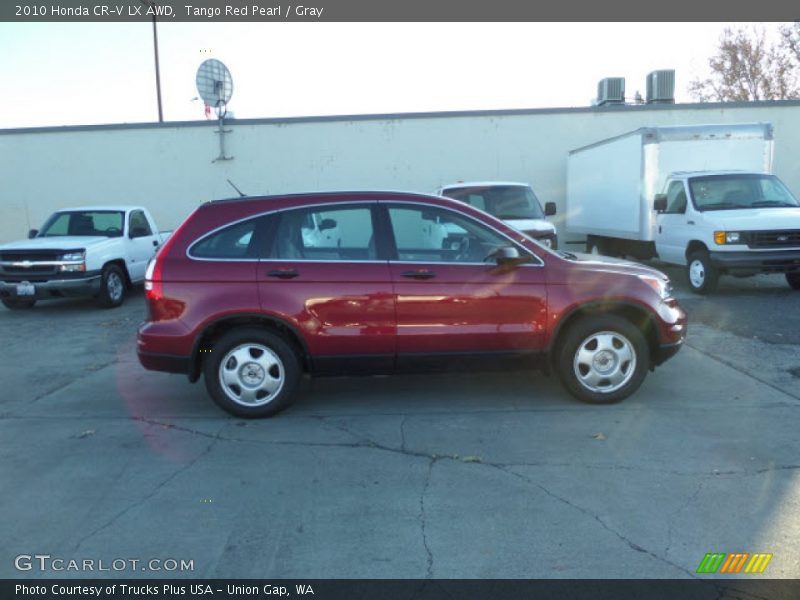 Tango Red Pearl / Gray 2010 Honda CR-V LX AWD