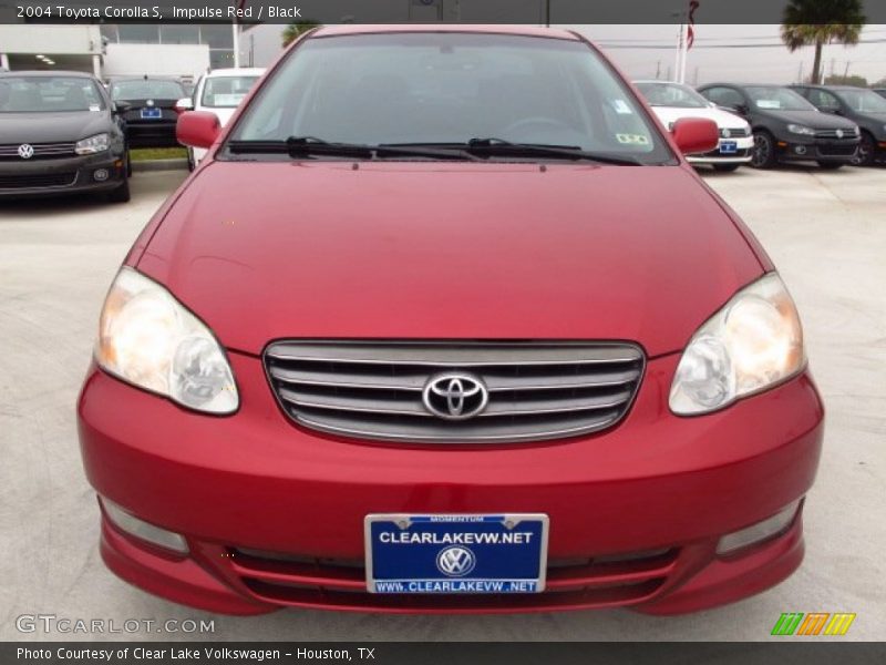 Impulse Red / Black 2004 Toyota Corolla S