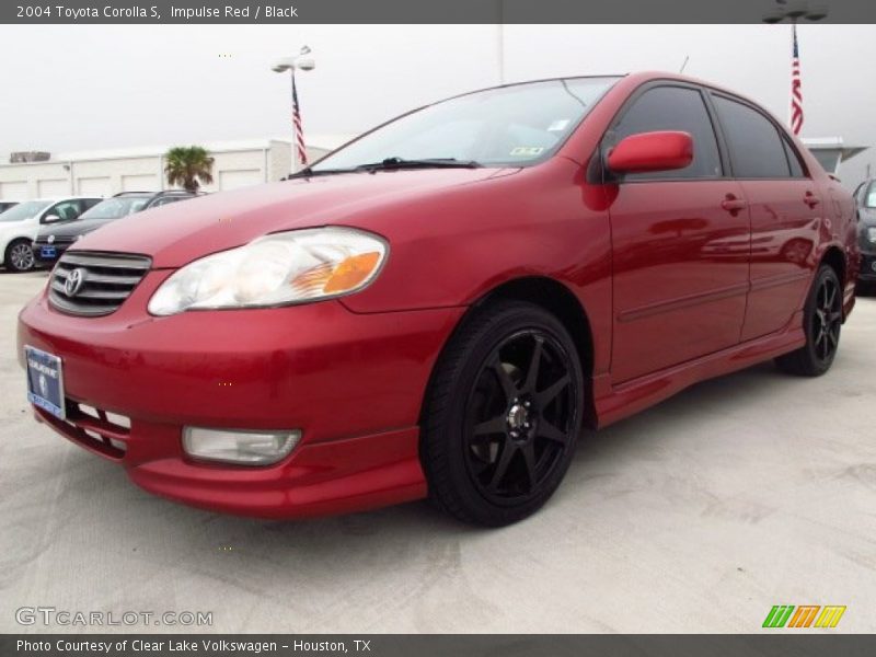 Impulse Red / Black 2004 Toyota Corolla S