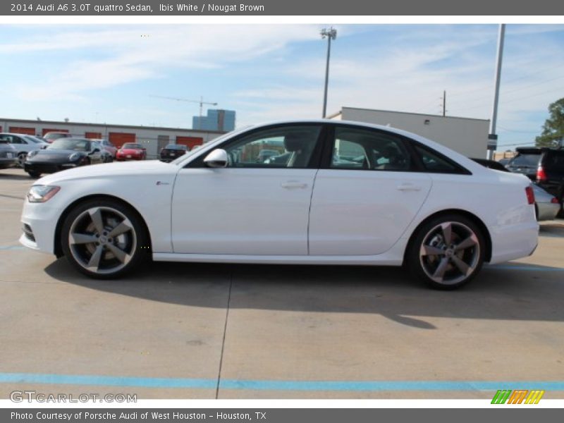 Ibis White / Nougat Brown 2014 Audi A6 3.0T quattro Sedan