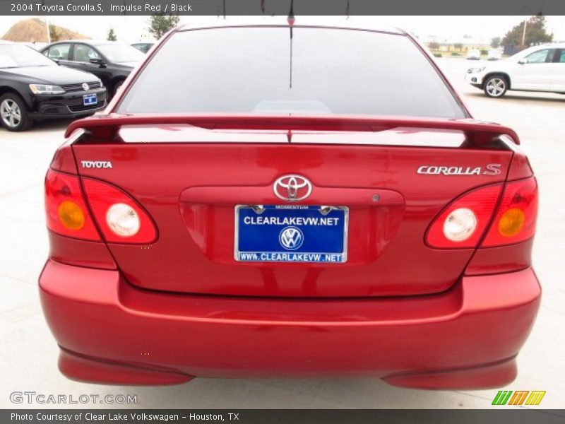 Impulse Red / Black 2004 Toyota Corolla S