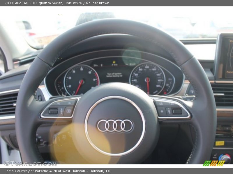 Ibis White / Nougat Brown 2014 Audi A6 3.0T quattro Sedan