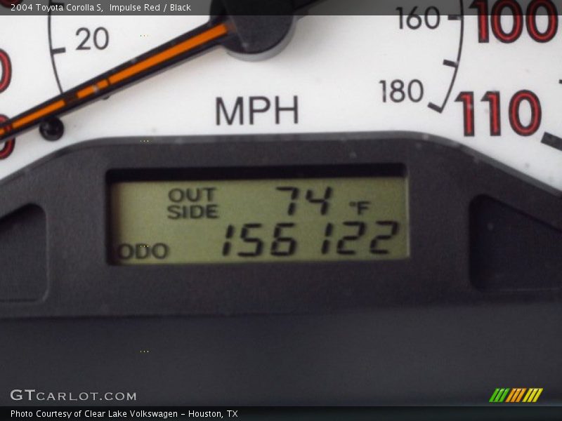 Impulse Red / Black 2004 Toyota Corolla S
