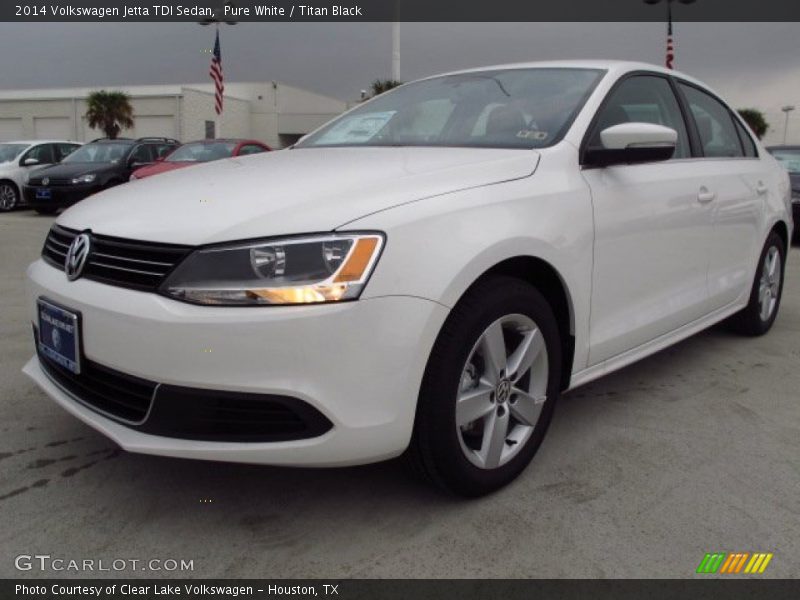 Pure White / Titan Black 2014 Volkswagen Jetta TDI Sedan