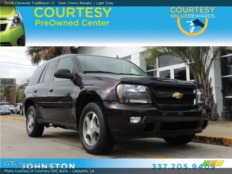 Dark Cherry Metallic / Light Gray 2008 Chevrolet TrailBlazer LT