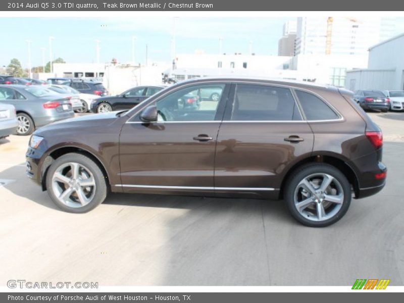 Teak Brown Metallic / Chestnut Brown 2014 Audi Q5 3.0 TDI quattro