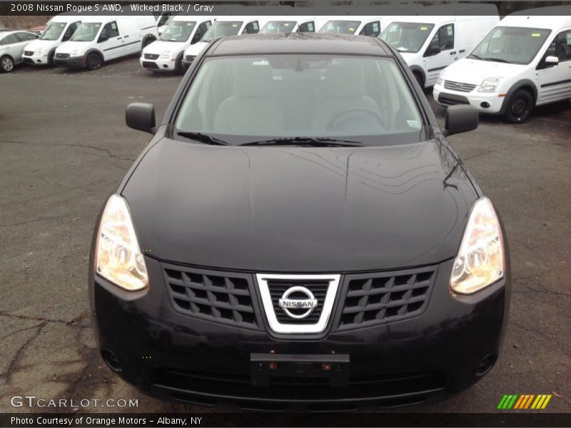 Wicked Black / Gray 2008 Nissan Rogue S AWD