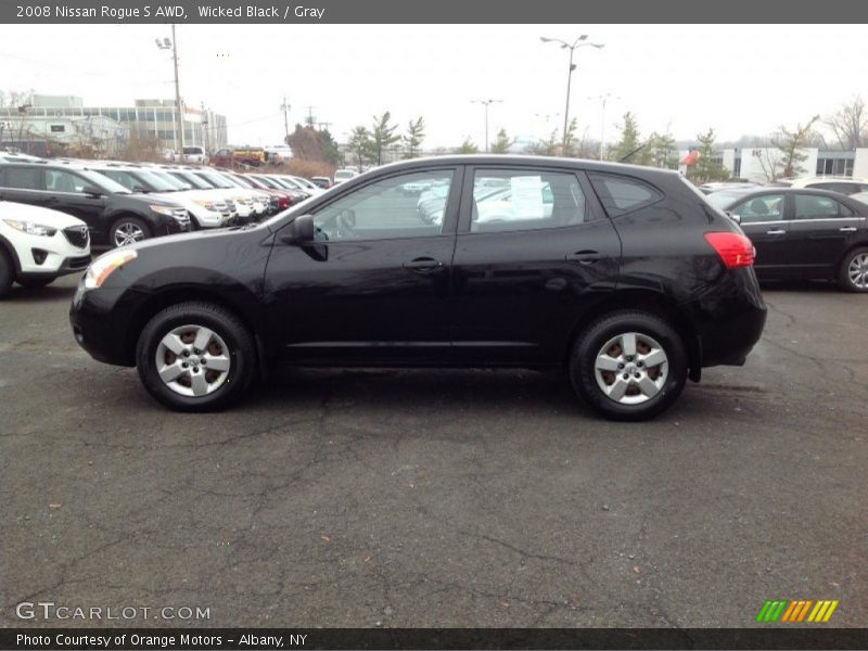 Wicked Black / Gray 2008 Nissan Rogue S AWD