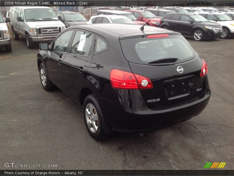 Wicked Black / Gray 2008 Nissan Rogue S AWD
