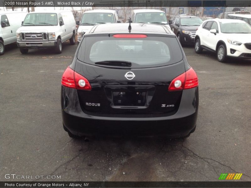 Wicked Black / Gray 2008 Nissan Rogue S AWD