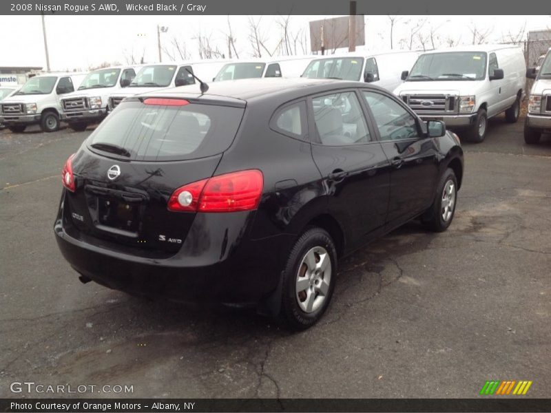 Wicked Black / Gray 2008 Nissan Rogue S AWD
