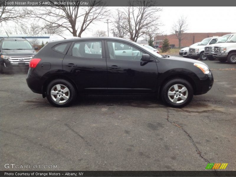 Wicked Black / Gray 2008 Nissan Rogue S AWD