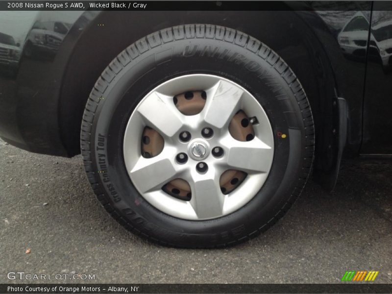 Wicked Black / Gray 2008 Nissan Rogue S AWD