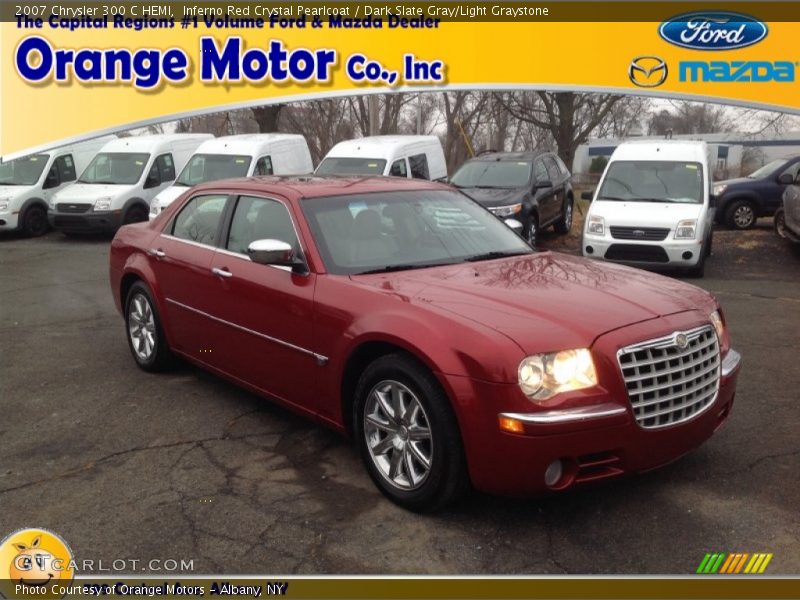 Inferno Red Crystal Pearlcoat / Dark Slate Gray/Light Graystone 2007 Chrysler 300 C HEMI