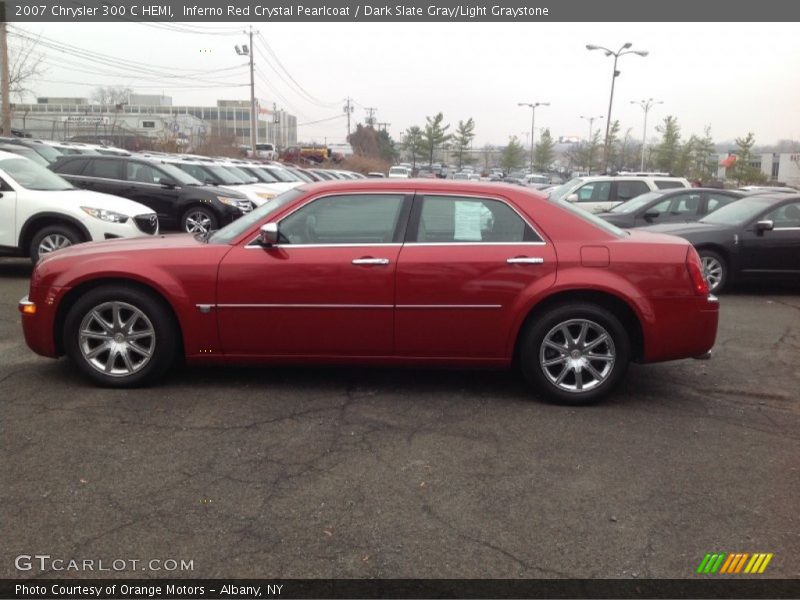 Inferno Red Crystal Pearlcoat / Dark Slate Gray/Light Graystone 2007 Chrysler 300 C HEMI